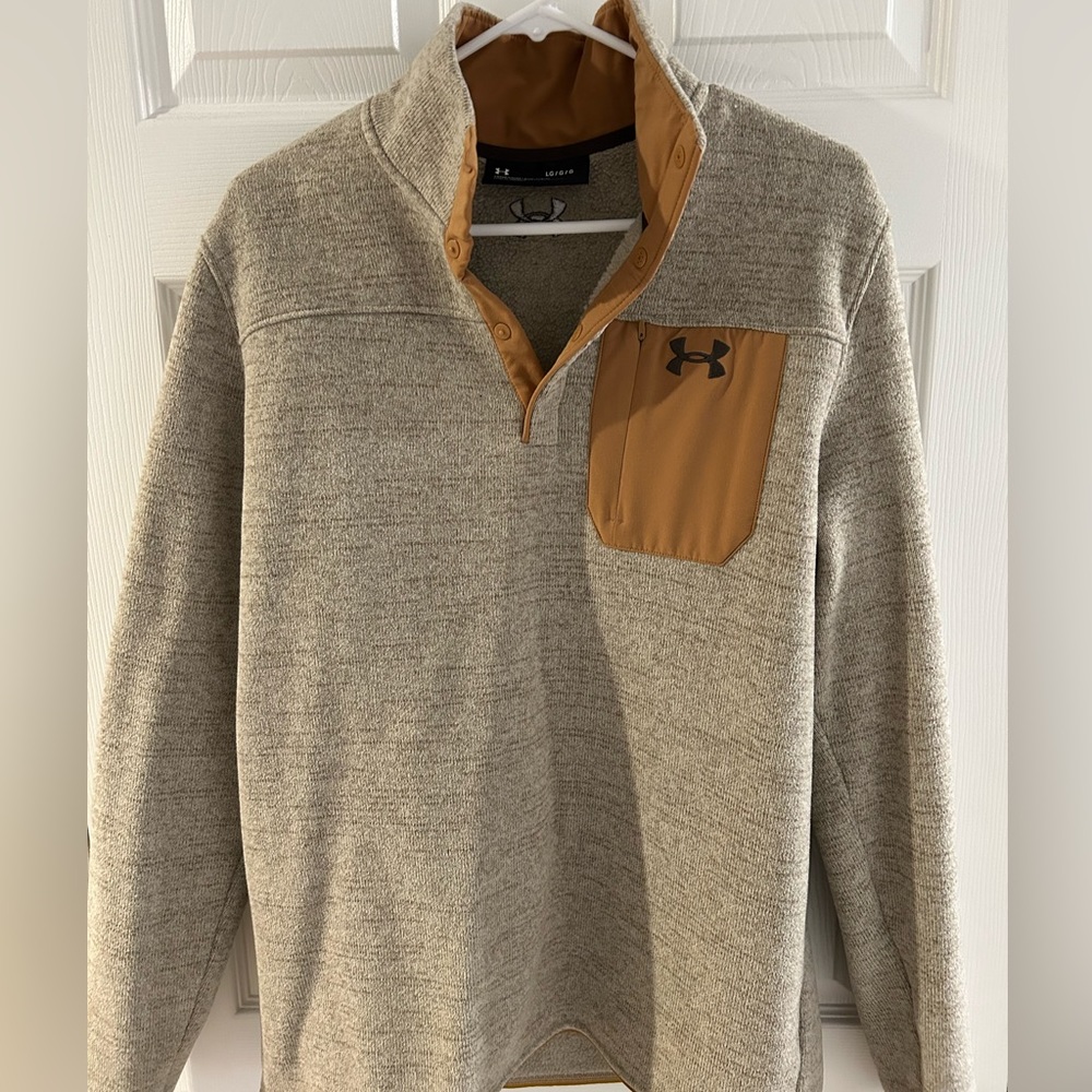 Under Armour fleece button up mock 1/4 sweater
